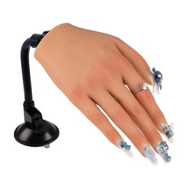 Nail Trainning Practice Hand with Clamp, Acrylic Nail Technician Manicure Supply, False Fake Hands for Nail Manicure, Best Manicure DIY Print Practice Tool