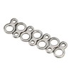 60pcs Stainless Steel Solid Fishing Figure 8 Jigging Rings Lure