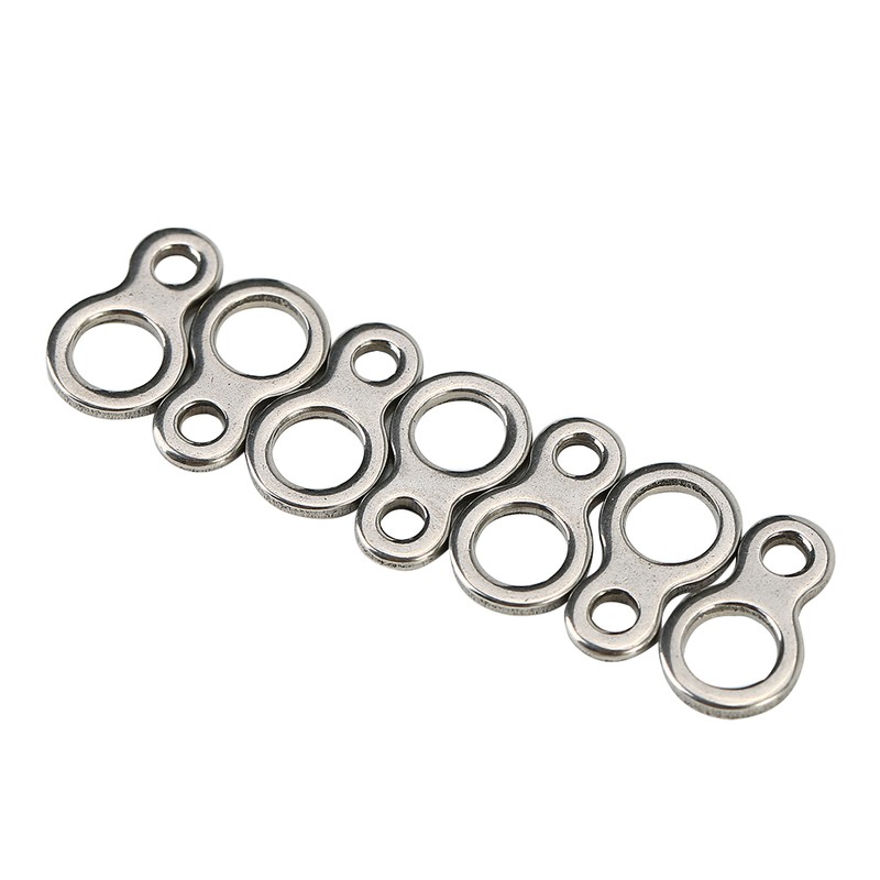 60pcs Stainless Steel Solid Fishing Figure 8 Jigging Rings Lure