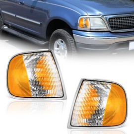 WEELMOTO Signal Lights Replacement for 1997-2003 F150 / 1997-2002 Ford Expedition / 1998-1999 F250 Parking Turn Signal Marker Light Left+Right Pair Does NOT fit models produced before July 1996
