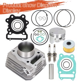 labwork Cylinder Top End Kit Gasket Kit Replacement for Honda Fourtrax 300 1988-2000 Replacement for 12000-HC4-000 12100-HC4-000