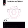 BIKE-label Tank Pad Fuel Cap Pad Black Compatible with Honda