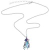 LONYOO Enamel Cute Jellyfish Necklace Pendant Fashion Jewellery Chain Zinc