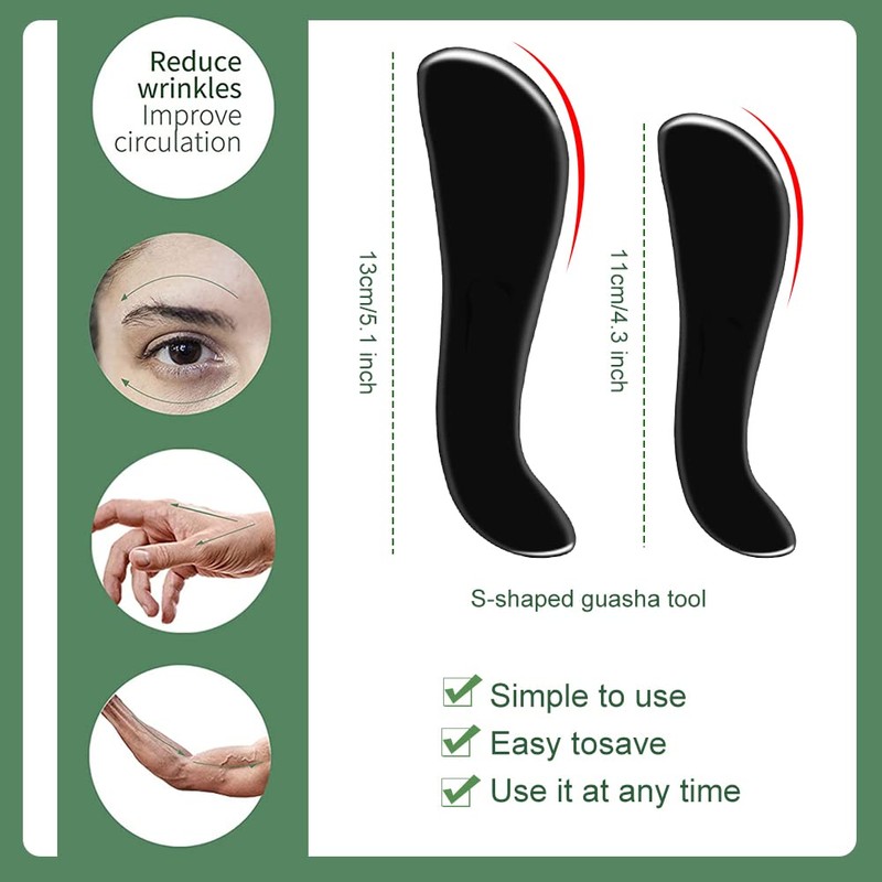 Buffalo Horn Gua Sha Guasha Board Massage Tool Set