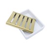 lofekea Ceramic Soap Dish Gold Stainless Steel Soap Holder for