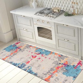 Rugshop Transitional Abstract Anti Fatigue Standing Mat 18" x 47" Multi