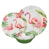 UPware 12 Piece Flamingo Melamine Dinnerware Sets, Outdoor Dishes Set,