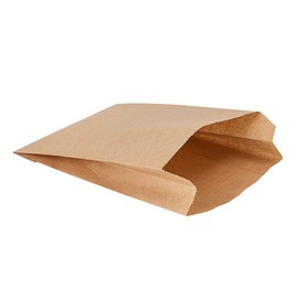 Restaurantware Bag Tek 4.9 x 3 x 8.7 Inch Paper Bags For Snacks 100 Disposable French Fry Bags - Greaseproof For Popcorn Cookies Fries And More Brown Kraft Snack Bags