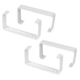 Vent Systems 4 Pack 110 x 55mm Plastic Wall Mount Bracket for Rectangular Ducts - Pre-Drilled Holes - Flat Vent Duct Bracket - Heating, Cooling, Air Conditioning - 2 Packs
