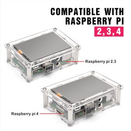 OSOYOO HDMI 3.5" LCD Display Monitor Touch Screen 1920x1280 HD Compatible with Raspberry Pi 4 3 2 Model B (3.5" HDMI LCD+Clear Case)