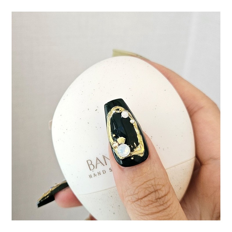 Gold Forres Handmade Nail Tips - Ballerina S / 골드