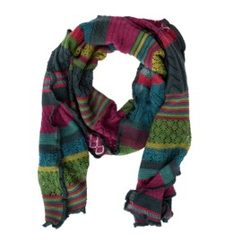 Invero 100% Wool Merino Triangular Scarf Susi One Size Multicolor