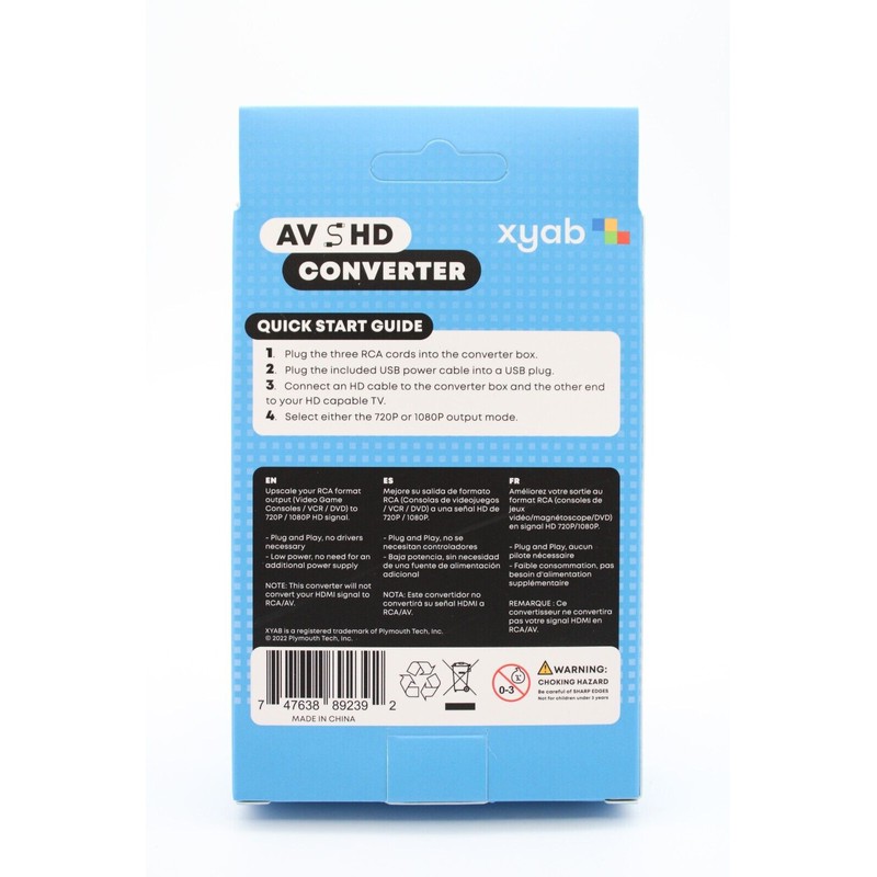 XYAB AV to HDMI Converter Full HD 1080p 720p Brand