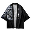 DOSLAVIDA Men's Japanese Kimono Jacket Set Stylish Open Front Coat