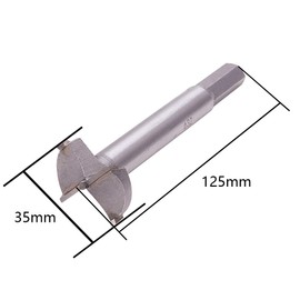 Hegebeck Forstner Drill Bits 1.4" Woodworking Hole Saw Boring Drill Bits Carbide Wood Drilling Cutter with 2/5inch Hex Handle for Wood Plastic Plywood 1 Pcs