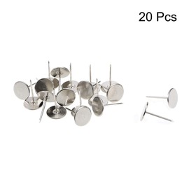 uxcell Upholstery Nails Tacks 19mmx30mm Flat Head Furniture Nails Silver Tone for Furniture Sofa Headboards, 20 Pcs