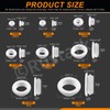 Rustark Pack of 100 8 Sizes White Rubber Grommets Assortment