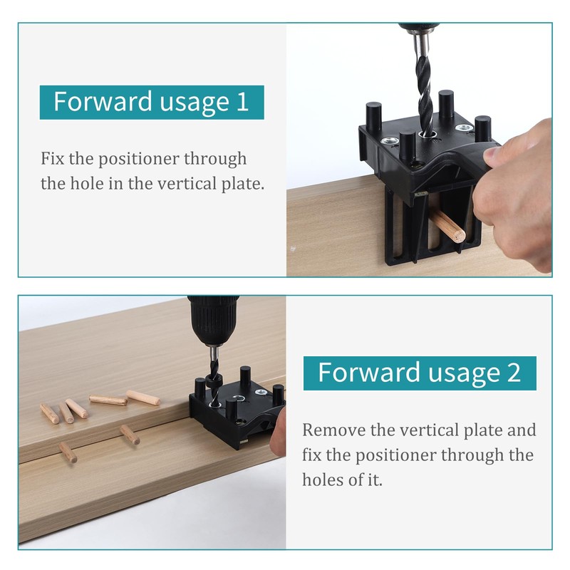 EXLECO Drilling Template Dowel Aid Dowel Gauge Drilling Aid Vertical