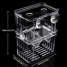 WEAVERBIRD Breeding Box Aquarium Acrylic Multi- functional Fish Shrimp Isolation Box with Suction Cup for Aquarium Tank