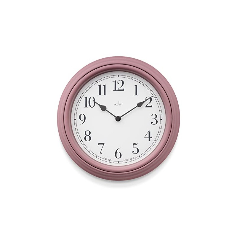 Acctim Devonshire Traditional 28cm Wall Clock (Dusty Rose)