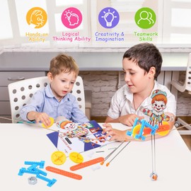 Afufu STEM Toys Science Experiments for Kids 8+ Year Old Boy Gifts, 5 Set Science Kit Kids Activity Packs Crafts Activity Toys, Build DIY Engineering Kits for 8 9 10 11 12 13 14 Year Old Boys