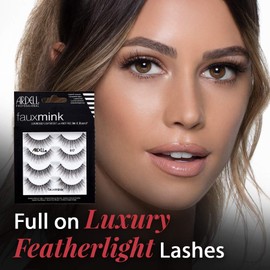 Ardell Ardel Faux Mink Eyelashes 817 - Light and knot-free invisible band eyelashes for natural glam, 4 pairs, 1 pack 817 / 아르델 인조 밍크 속눈썹 817 - 가볍고 매듭이 없는 인비저밴드 속눈썹으로 내추럴 글램 4쌍 1팩 817