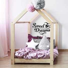 Sweet Dreams Bedroom Wall Sticker Art Stickers Quotes Vinyl Home Decal Quote Room Kid Kitchen Decor Removable Writing Design Dream DIY transfers Inspirational Nursery Decorative Walls Graphics