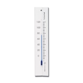 Hokco Analog Wall Thermometer Fahrenheit Scale Beech Wood 7.9 inch in 5 Finishes - White