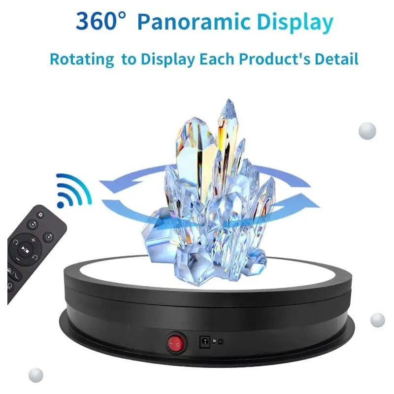 3 Color LED Light Base Non-Slip Rotating Display Stand, 110Lbs