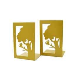 Enyuwlcm Metal Book End for Shelves Decorative Bookends with Nonskid Base 1 Pair Gold-Cat