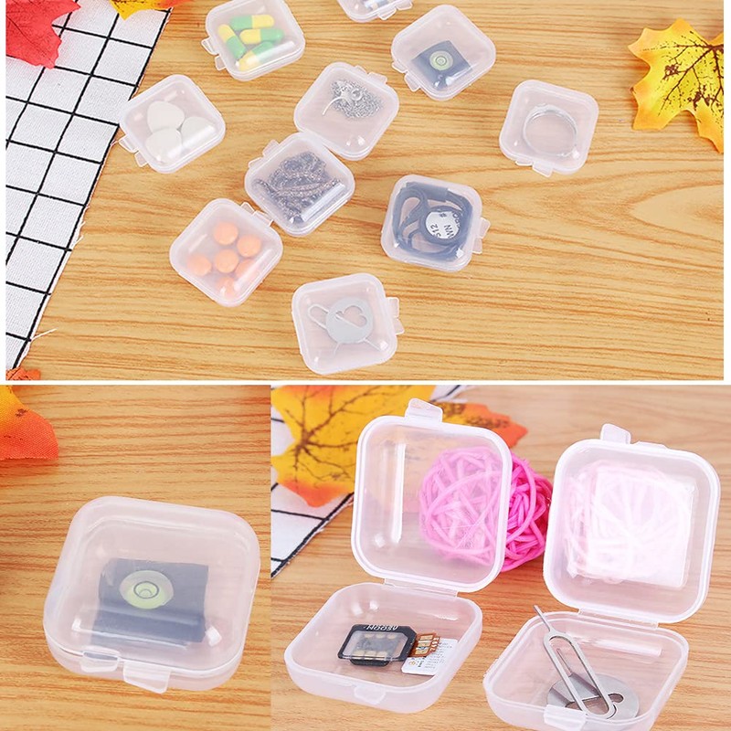GBSTORE 10 Pcs Mini Clear Plastic Box 1.8 mm Thicken