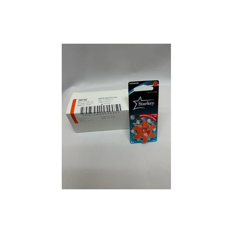 Starkey Size 13 Premium Hearing Aid Batteries - 60 Pack