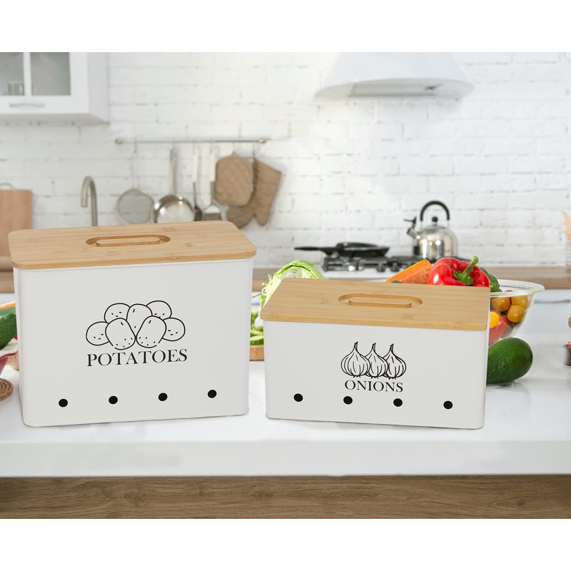 Gdfjiy Potato Onion Kitchen Storage Canisters,Storage Bin For Kitchen 2