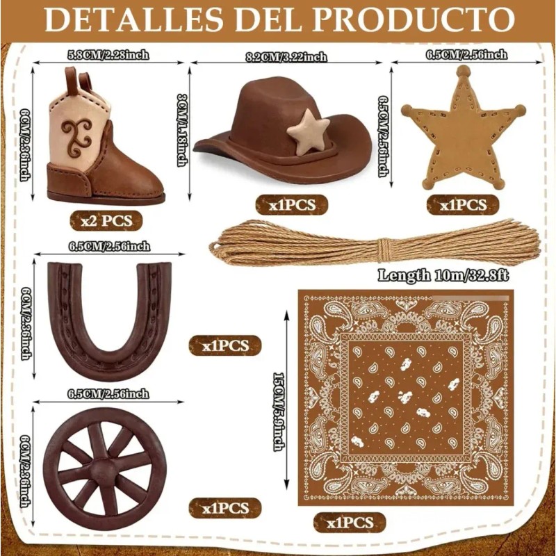 Decoración Pastel De Vaquero Del Oeste Para Fiesta Cumpleaño Rdffcoo