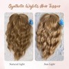 Hair Topper with Wispy Bangs 14" Wavy Hair Pieces for