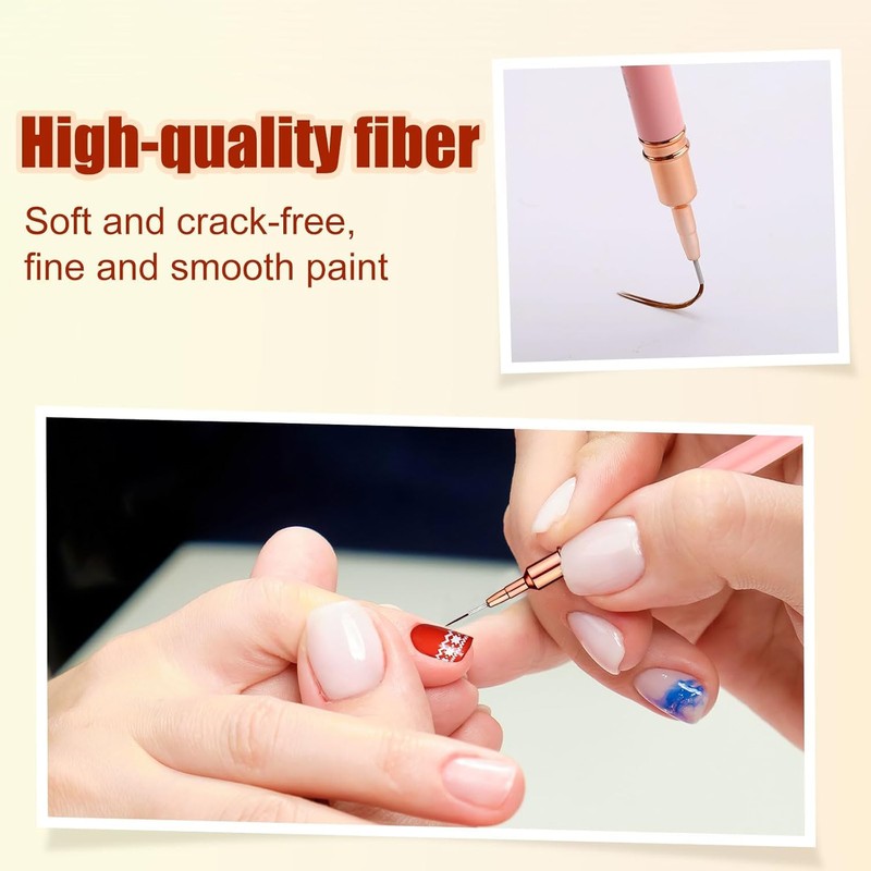 5Pcs Nail Art Liner Brush Set - nail art brushes