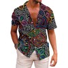 KYKU Hip Hop Shirts for Men Hawaiian Shirt Button Down,
