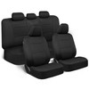 BDK PolyPro Car Seat Covers Full Set in Solid Black,