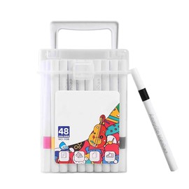 48 Marcadores Acrílicos a Base de Agua para Pintura, Marcadores de Flujo Directo para Arte, Manualidades y DIY, Rotuladores de Colores Vibrantes para Papel, Lona, Cristal, Madera y Más
