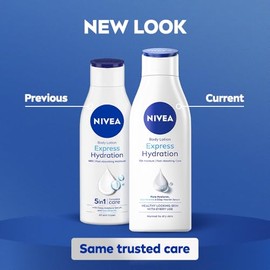 NIVEA Crema Corporal Humectante Express Hydration (400 ml) - 72 horas de Humectación Porfunda - Enriquecida con Minerales Marinos - Ideal para Piel No