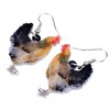 NEWEI Acrylic Cute Chicken Earrings Dangle Charms Chicken Gifts for