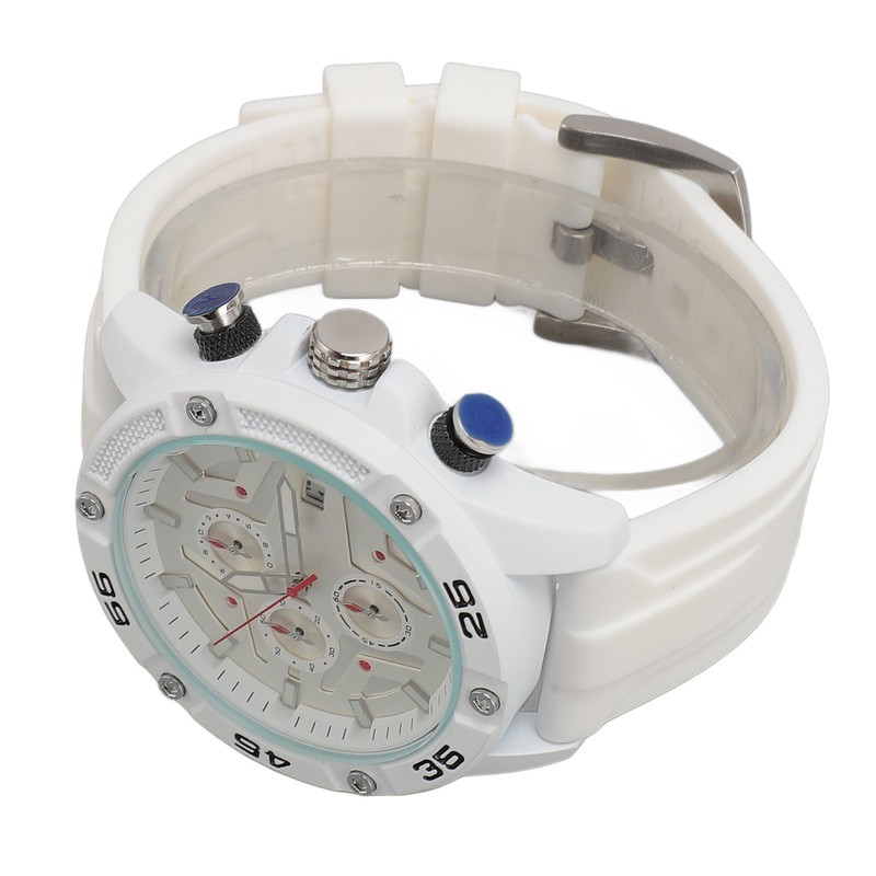 Waterproof Chronograph Watch Fashion Casual Mechanical Silicone Calendar Business Watch