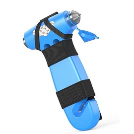Beetoo Car Safety Hammer,Seatbelt Cutter, Emergency Automotive Escape Hammer Tool 3 in 1 Escape Tools, Road Trip Essential and Must Haves (Blue)