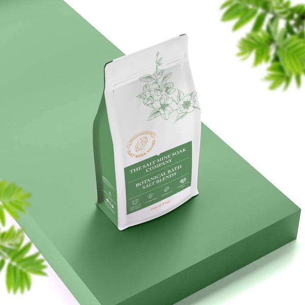 Green Tea Botanical Coarse Grain (2mm) Bath Salt Blend 15
