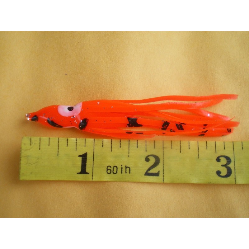 Unbranded 50 PCS. 3" (7.5cm.) BLUE SQUID SKIRT HOOCHIES, OCTOPUS