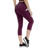 ALONG FIT Capri Leggings for Women High Waist Yoga Pants with Pockets,Tummy Control Yoga Capris Pants Compression Workout Leggings Short Capri