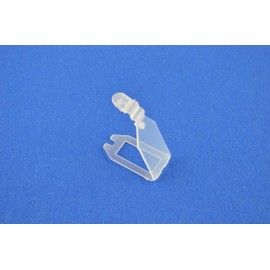Pos Display Shop Swing Tag Euro Hook EPOS Price Ticket Label Holders - Clear Plastic (100, 25mm Wide x 38mm High)