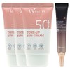 Tony Moly UV Master Tone Up Sun Cream 3pcs + Bio EX Cell Peptide Eye Solution / 토니모리 유브이 마스터 톤업 선 크림 3개+바이오 이엑스 셀 펩타이드 아이솔루션