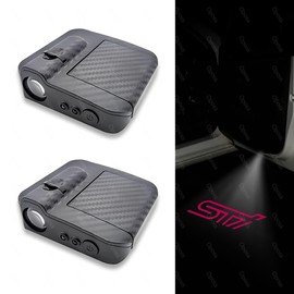 Subaru STI Car Door Welcome Light, REVOGUE Legacy Forester Impreza Sport XV B4 BRZ G4 Car Door Lamp, Door Welcome Light, Courtesy Light, LED Logo Projection, Auto Sense, No Wiring Required (STI)