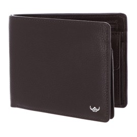 Golden Head Capri RFID Protect Billfold Coin Wallet Dark Brown, dark brown, rfid wallet
